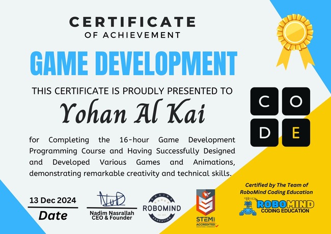 Yohan Al Kai Game Development Certificate.jpg